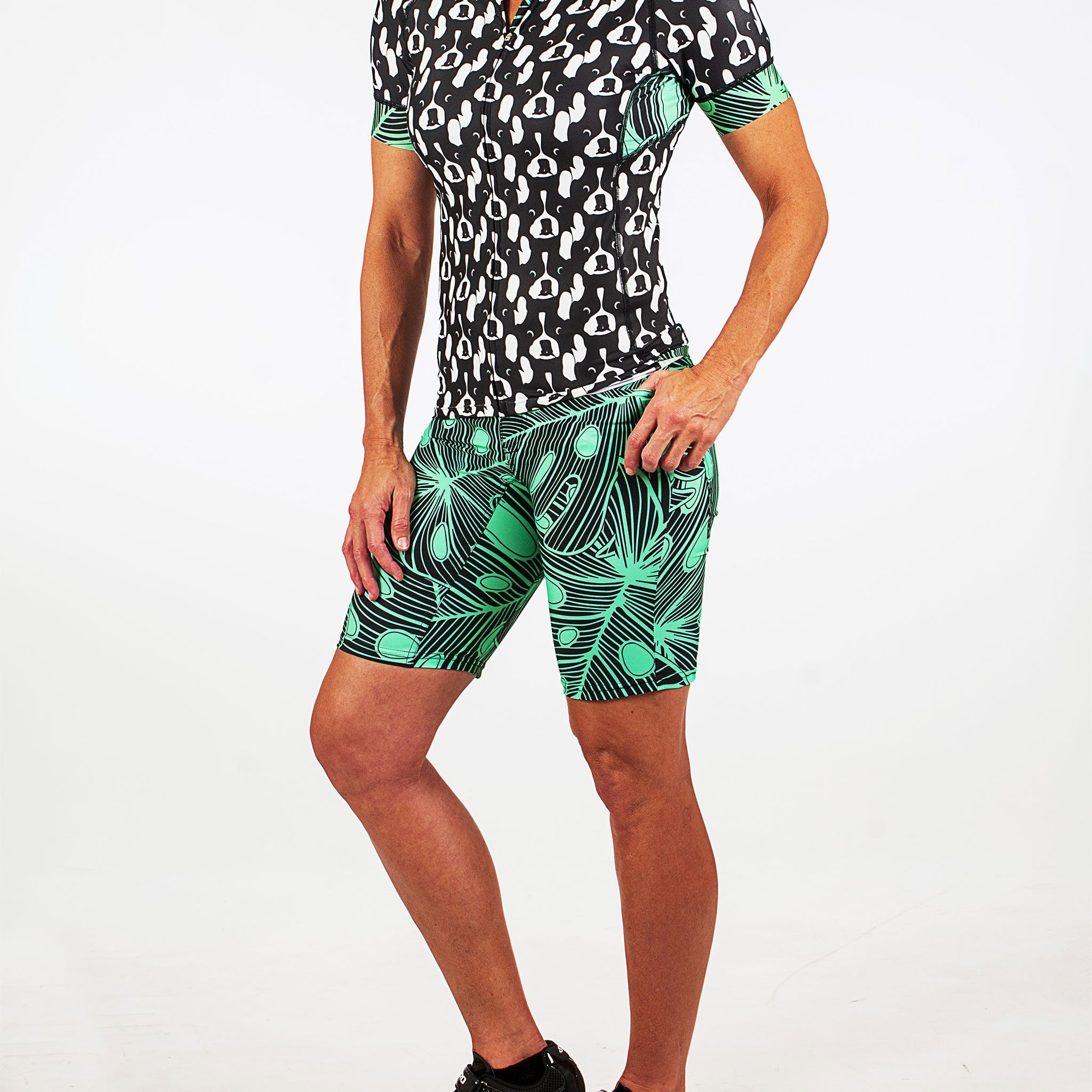 Banana Leaf Skinny Americano MTB Short-PLUS SIZE