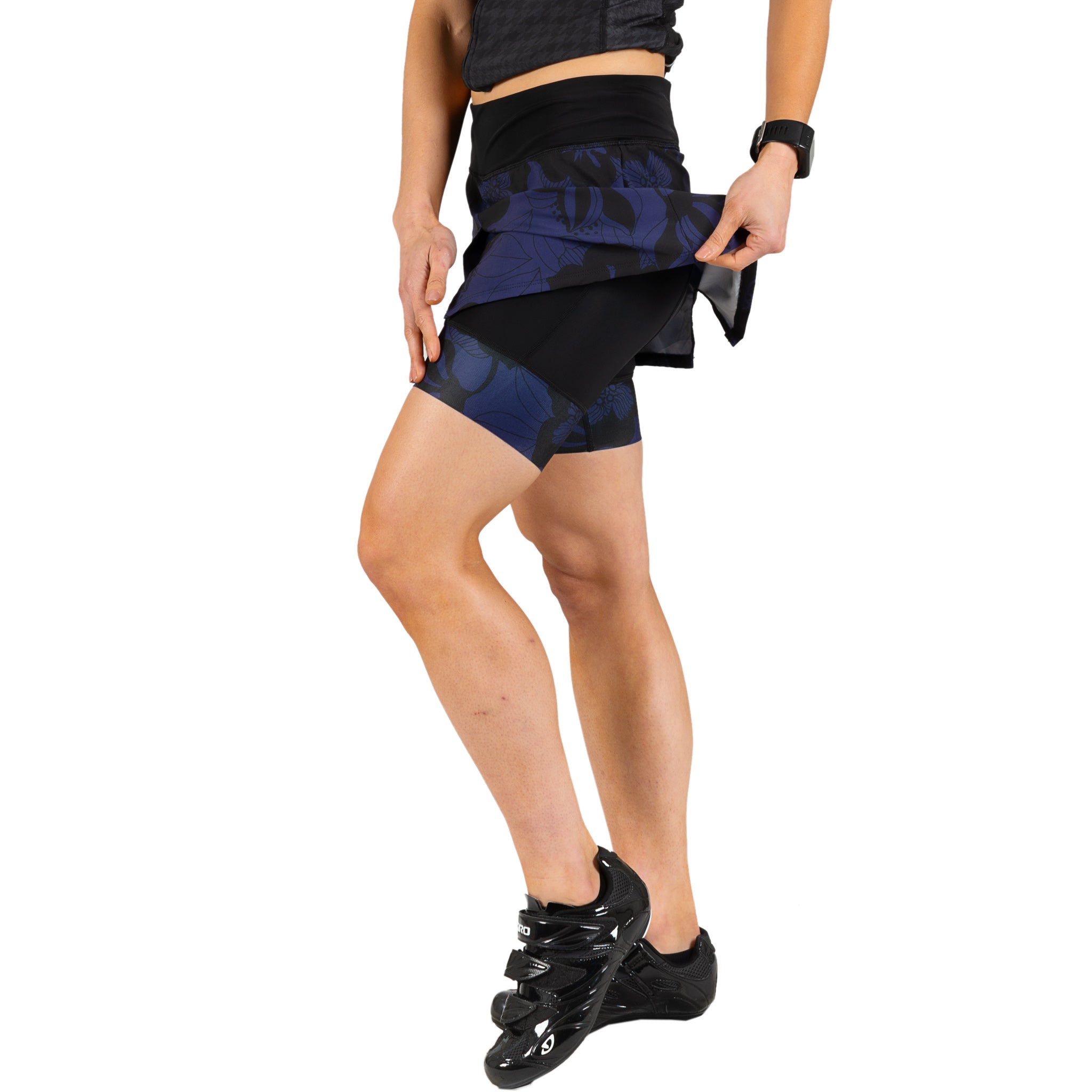 Sebee Set Women's Floral Padded Bike Skirt | Shebeest