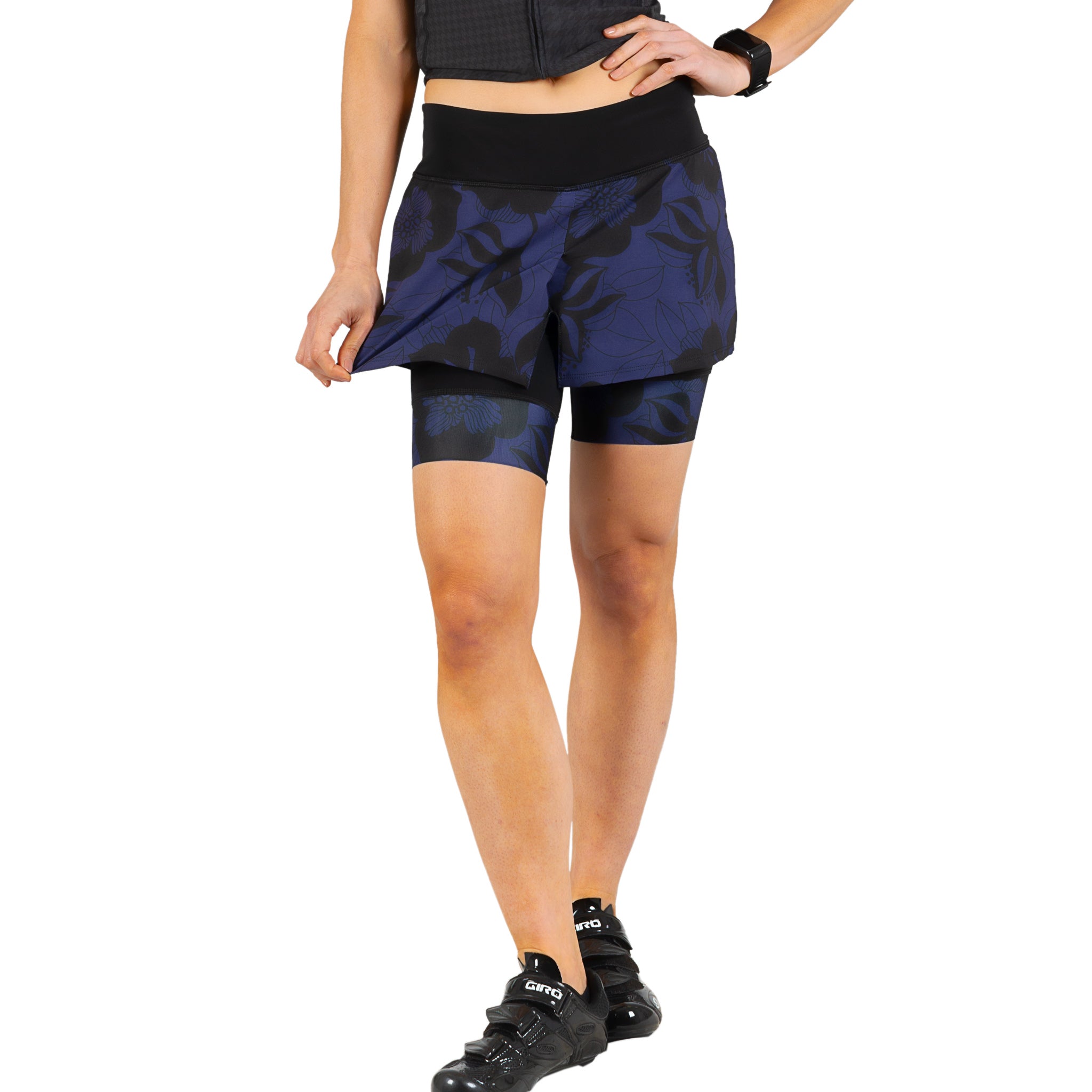 Women s Floral Padded Bike Skirt Shebeest