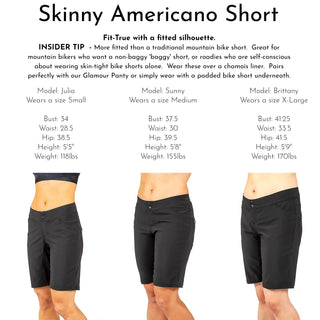 Janet Fade Skinny Americano MTB Short-PLUS SIZE